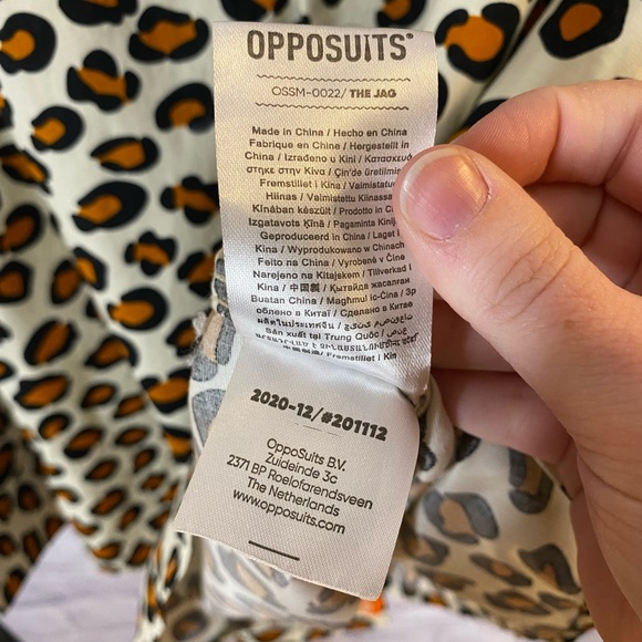 OppoSuits The Jag Leopard Print Tailored Fit Shirt Mens Size 17.1" 43/44 XL - Picture 7 of 9